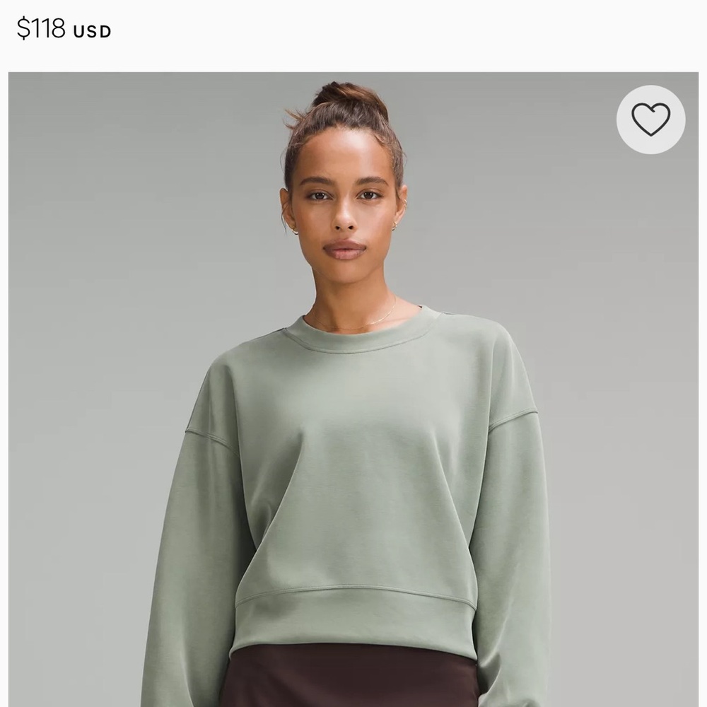 Lululemon soft stream perfectly oversized cropped crew